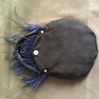 natural ostrich feather mini handbag 210715 furry flufffy