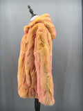 real rex rabbit coat with hood woman casual 2023 Autumn winter coat furry - LVCOMEFF