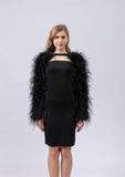 ostrich feather long sleeve for party wedding luxurious arm glove  with belt free shipping