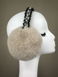 real rex rabbit earmuffs 2023 furry earflap ear warmer - LVCOMEFF