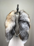 natural fox fur scarf 2023 furry classic Drawstring  fox tail