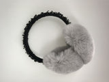 real rex rabbit earmuffs 2023 furry earflap ear warmer - LVCOMEFF
