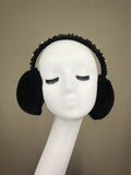 real rex rabbit earmuffs 2023 furry earflap ear warmer - LVCOMEFF