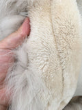 genuine natural fox fur shawl with tassel half sleeve fox fur cuffs big size - LVCOMEFF