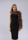 ostrich feather long single sleeve for party wedding luxurious arm glove elegant free shipping