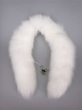 natural fox fur scarf 2023 furry classic Drawstring  fox tail