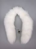 natural fox fur scarf 2023 furry classic Drawstring  fox tail