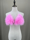 faux fur  bikini 2023 furry sexy free size plus size fuffy