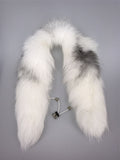 natural fox fur scarf 2023 furry classic Drawstring  fox tail