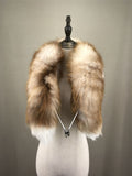 natural fox fur scarf 2023 furry classic Drawstring  fox tail