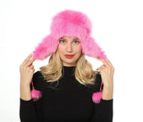 real fox fur trapper hat Aviator Fur Ushanka Eskimo Russian Bomber Hat 2023