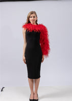 ostrich feather long single sleeve for party wedding luxurious arm glove elegant free shipping