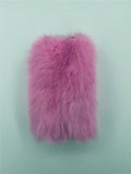 faux fur leg warmer 2023 y2k furry Women Fuzzy Long Boot Cuff Covers pink - LVCOMEFF