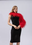 ostrich feather long single sleeve for party wedding luxurious arm glove elegant free shipping