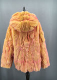 real rex rabbit coat with hood woman casual 2023 Autumn winter coat furry - LVCOMEFF