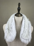 natural fox fur rex rabbit fur scarf 2023 furry classic short collar