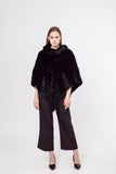 knitted mink fur pullover poncho 210722