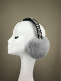 real rex rabbit earmuffs 2023 furry earflap ear warmer - LVCOMEFF