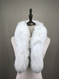 natural fox fur scarf 2023 furry classic Drawstring  fox tail