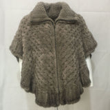 knitted mink fur shawl cape with falbalafor dinner party 210717