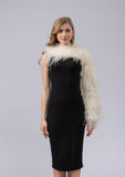 ostrich feather long single sleeve for party wedding luxurious arm glove elegant free shipping