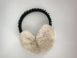 real rex rabbit earmuffs 2023 furry earflap ear warmer - LVCOMEFF