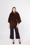 knitted mink fur pullover poncho 210722