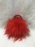 natural ostrich feather mini handbag 210715 furry flufffy