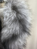 natural fox fur scarf 2023 furry classic Drawstring  fox tail