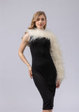 ostrich feather long single sleeve for party wedding luxurious arm glove elegant free shipping