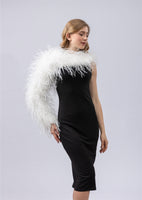 ostrich feather long single sleeve for party wedding luxurious arm glove elegant free shipping