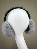 real rex rabbit earmuffs 2023 furry earflap ear warmer - LVCOMEFF