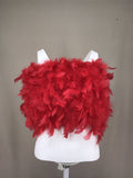 real turkey feather tube top with flower 2023 Bandeau Bralette Mini  for party - LVCOMEFF