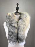 natural fox fur scarf 2023 furry classic Drawstring  fox tail