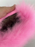 faux fur  pink color boots woman furry y2k dopamine color bubblegum winter warm - LVCOMEFF