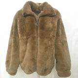 rex full pelt rex rabbit fur coat with lapel 210726