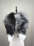 natural fox fur scarf 2023 furry classic Drawstring  fox tail