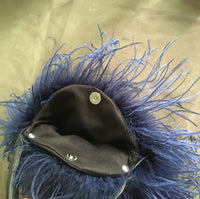 natural ostrich feather mini handbag 210715 furry flufffy