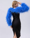 ostrich feather long sleeve for party wedding luxurious arm glove  elegant scarf free shipping