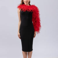 ostrich feather long single sleeve for party wedding luxurious arm glove elegant free shipping