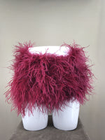 ostrich feather hot pants shorts mini furry  free shipping