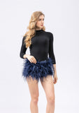 ostrich feather hot pants shorts mini furry  free shipping