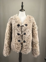 real lamb fur coat furry elegant 2023 Autumn Winter woman free shipping