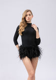 ostrich feather hot pants shorts mini furry  free shipping