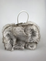 real fox fur  handbag with  bowknot beautiful luxurious  hot selling 2023 free shipping