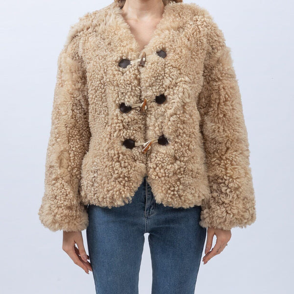 real lamb fur coat furry elegant 2023 Autumn Winter woman free shipping