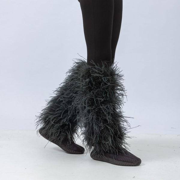 ostrich feather leg warmer women furry 2023 y2k luxurious casual free shipping