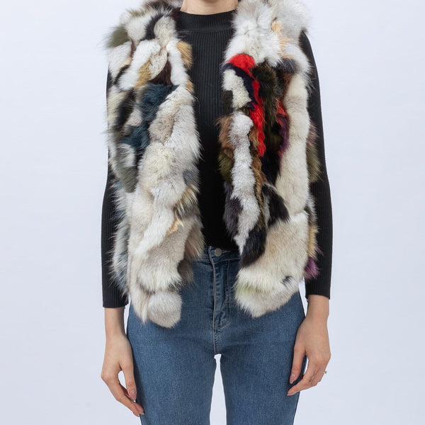 natural fox fur woman vest  fashion elegant 2023 Autumn winter free shipping