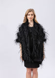 ostrich feather shawl lace cape luxurious for party wedding elegant furry free shipping