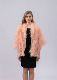 ostrich feather shawl lace cape luxurious for party wedding elegant furry free shipping